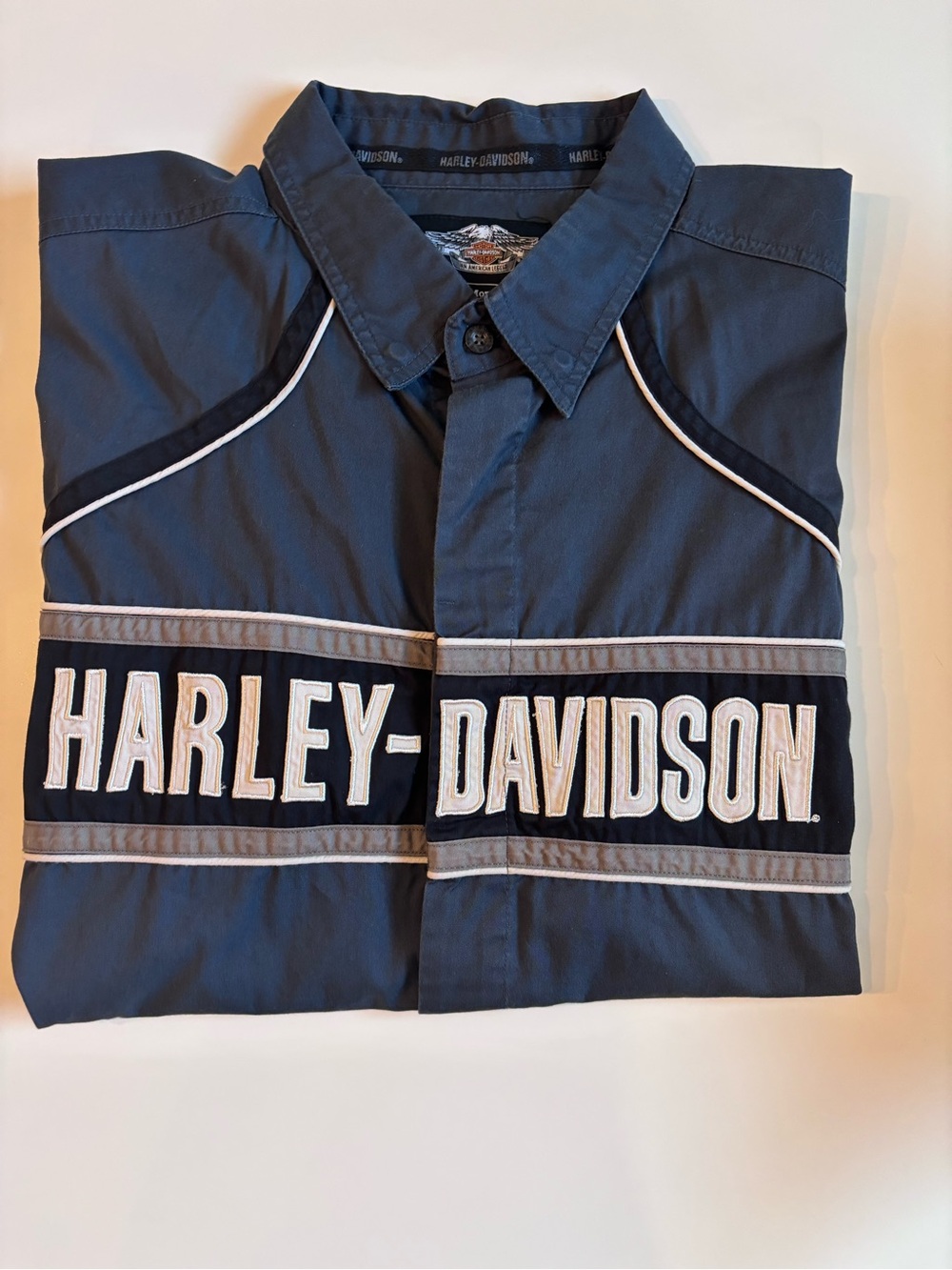 Harley-Davidson Mechanic Shirt, Dark Gray & Black, Men’s 2XL
